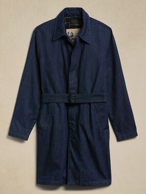 Banana Republic Denim MAC Trench Jacket, Large
